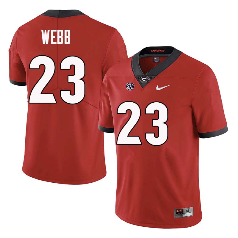 Men Georgia Bulldogs #23 Mark Webb College Football Jerseys Sale-Red - Click Image to Close